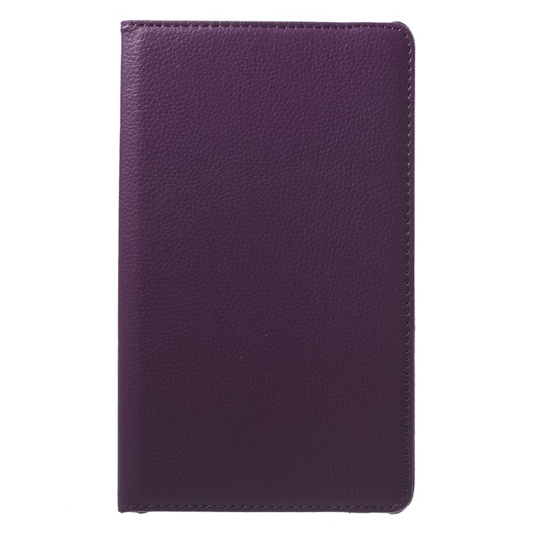 Lychee Skin 360 Degree Rotating Stand Leather Cover for Huawei MediaPad M2 8.0 - Purple-2