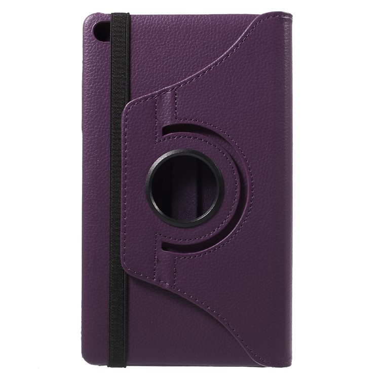 Lychee Skin 360 Degree Rotating Stand Leather Cover for Huawei MediaPad M2 8.0 - Purple-3