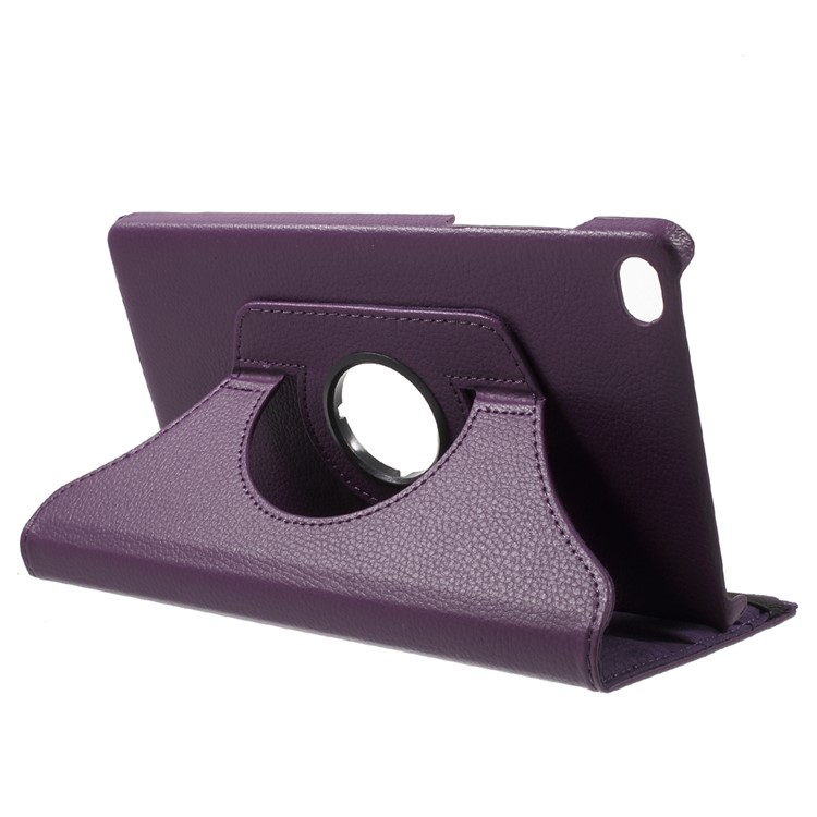 Lychee Skin 360 Degree Rotating Stand Leather Cover for Huawei MediaPad M2 8.0 - Purple-5