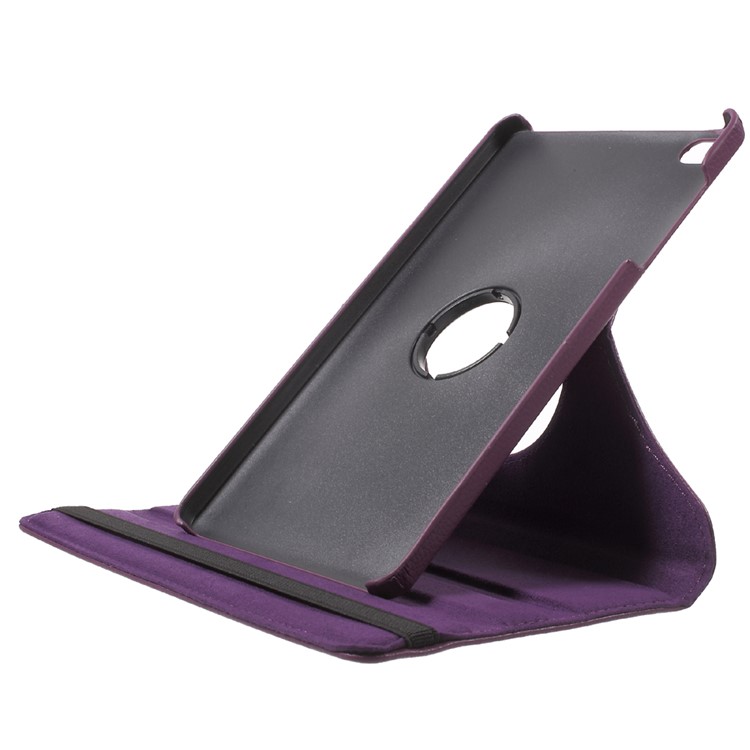 Lychee Skin 360 Degree Rotating Stand Leather Cover for Huawei MediaPad M2 8.0 - Purple-6