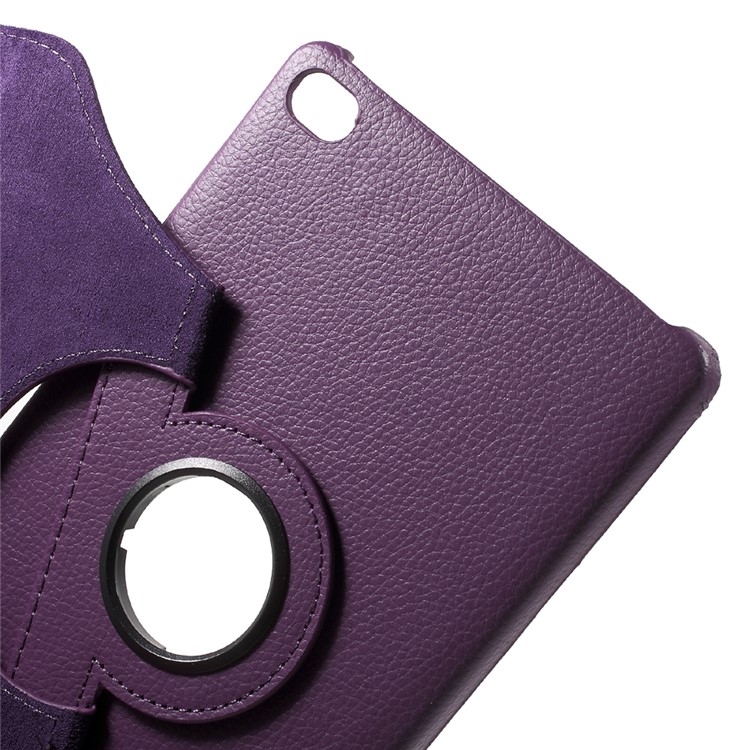 Lychee Skin 360 Degree Rotating Stand Leather Cover for Huawei MediaPad M2 8.0 - Purple-8
