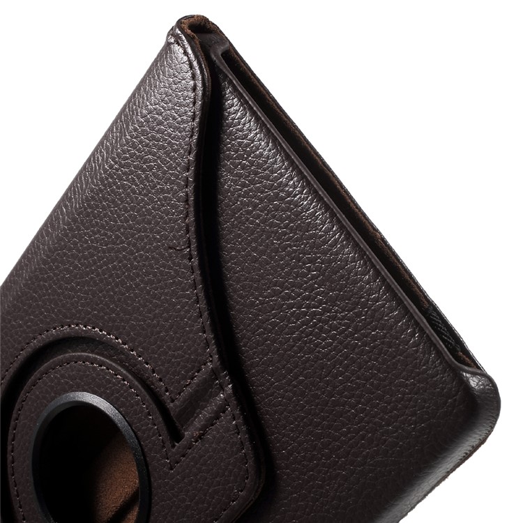Lychee Skin 360 Degree Rotating Stand Leather Case Cover for Huawei MediaPad M2 8.0 - Coffee-10