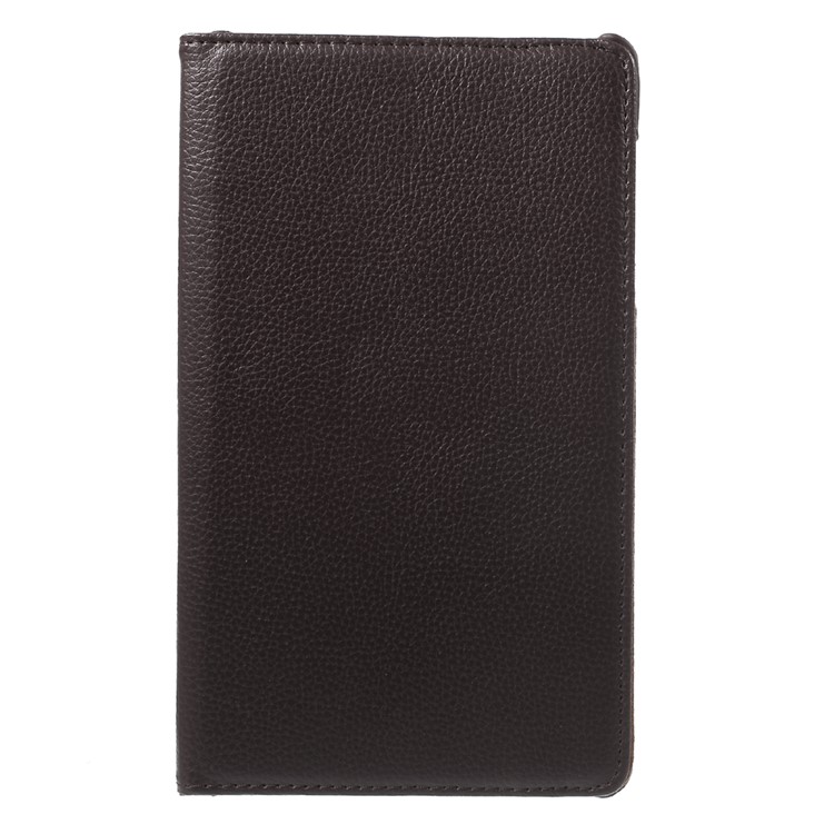Lychee Skin 360 Degree Rotating Stand Leather Case Cover for Huawei MediaPad M2 8.0 - Coffee-2