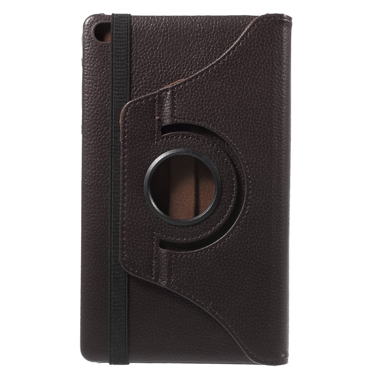 Lychee Skin 360 Degree Rotating Stand Leather Case Cover for Huawei MediaPad M2 8.0 - Coffee-3