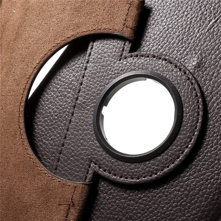 Lychee Skin 360 Degree Rotating Stand Leather Case Cover for Huawei MediaPad M2 8.0 - Coffee-8