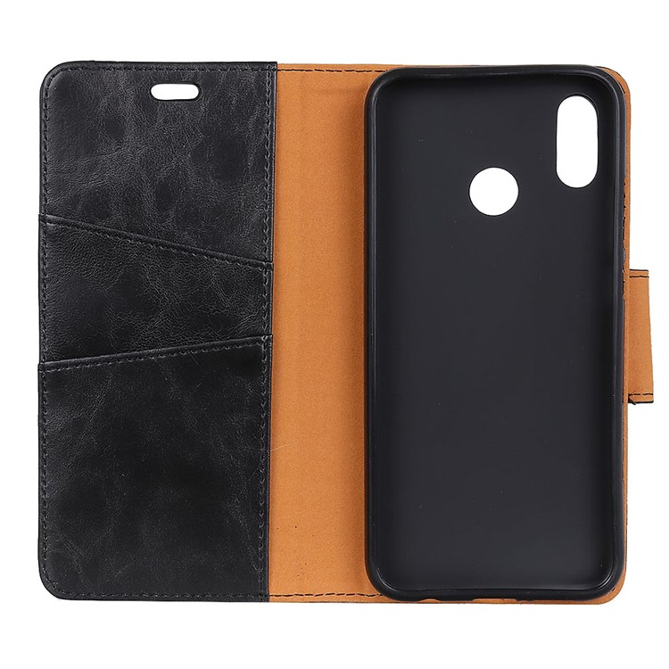 Crazy Horse Magnetic Stand Wallet Split Leather Protective Case for Huawei Y9 (2019) / Enjoy 9 Plus - Black-6