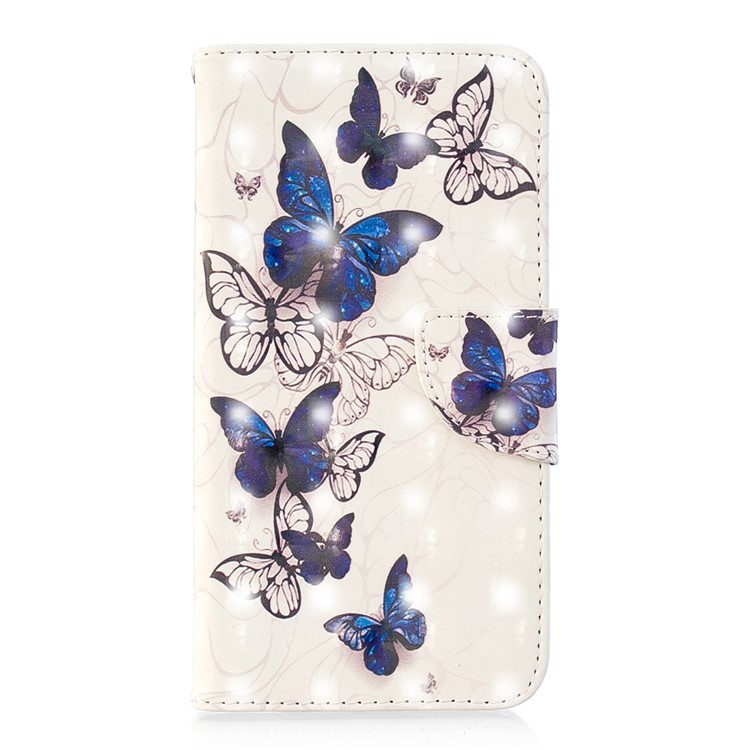 Pattern Printing Light Spot Decor Leather Wallet Phone Case for Huawei P20 Lite / Nova 3e (China) - Beautiful Butterfly-2