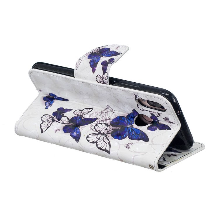 Pattern Printing Light Spot Decor Leather Wallet Phone Case for Huawei P20 Lite / Nova 3e (China) - Beautiful Butterfly-7