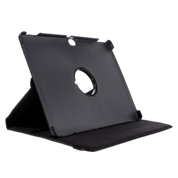 Litchi Skin Leather Case with 360 Degree Rotating Stand for Huawei MediaPad M2 10.0 - Black-5