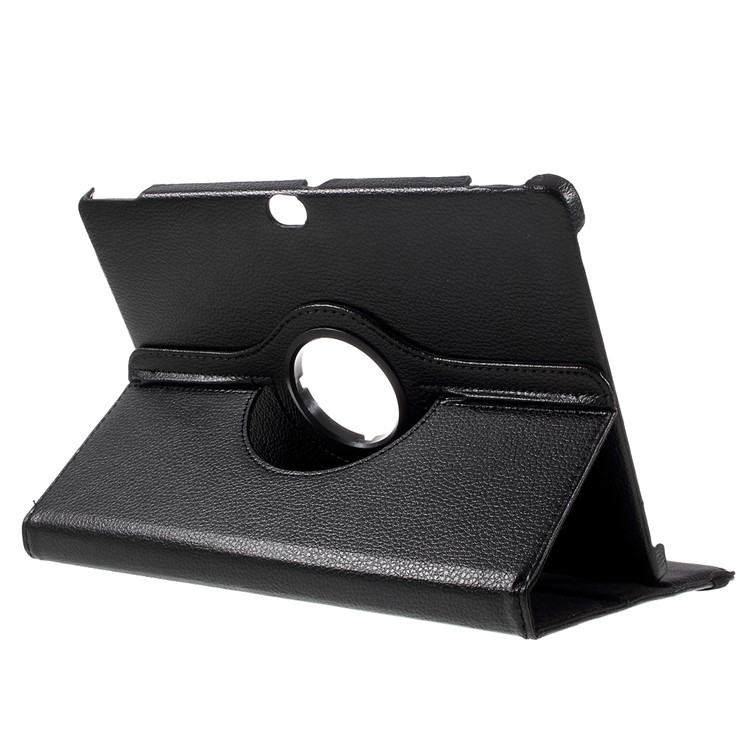 Litchi Skin Leather Case with 360 Degree Rotating Stand for Huawei MediaPad M2 10.0 - Black-6