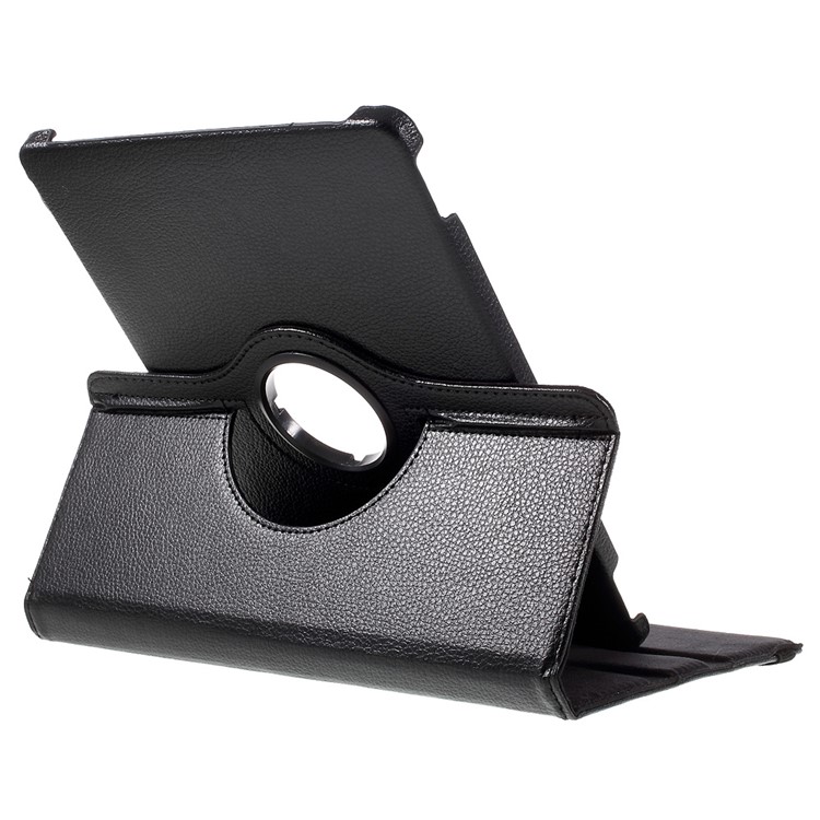 Litchi Skin Leather Case with 360 Degree Rotating Stand for Huawei MediaPad M2 10.0 - Black-8