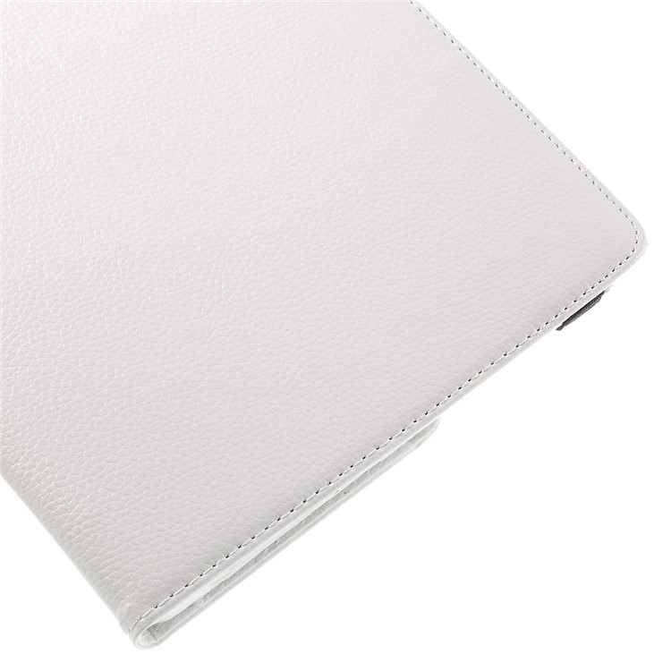 Litchi Skin Leather Cover with 360 Degree Rotating Stand for Huawei MediaPad M2 10.0 - White-10