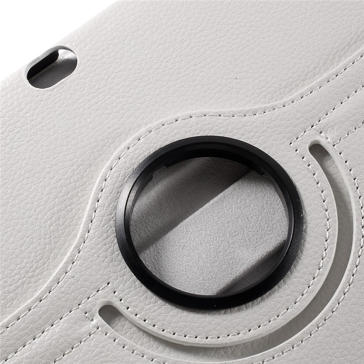 Litchi Skin Leather Cover with 360 Degree Rotating Stand for Huawei MediaPad M2 10.0 - White-11