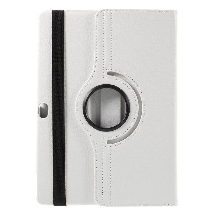 Litchi Skin Leather Cover with 360 Degree Rotating Stand for Huawei MediaPad M2 10.0 - White-3