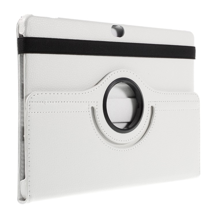 Litchi Skin Leather Cover with 360 Degree Rotating Stand for Huawei MediaPad M2 10.0 - White-4