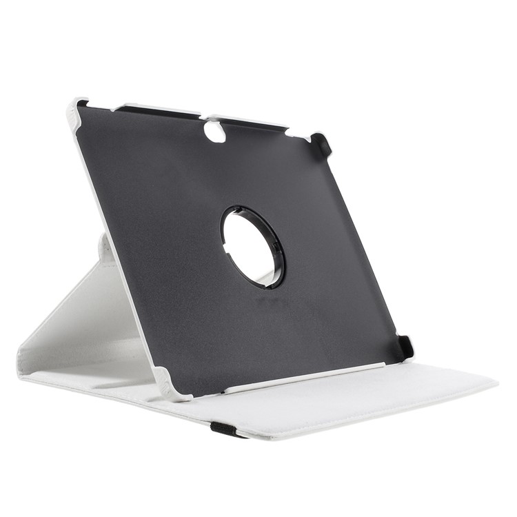 Litchi Skin Leather Cover with 360 Degree Rotating Stand for Huawei MediaPad M2 10.0 - White-5