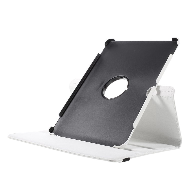Litchi Skin Leather Cover with 360 Degree Rotating Stand for Huawei MediaPad M2 10.0 - White-7