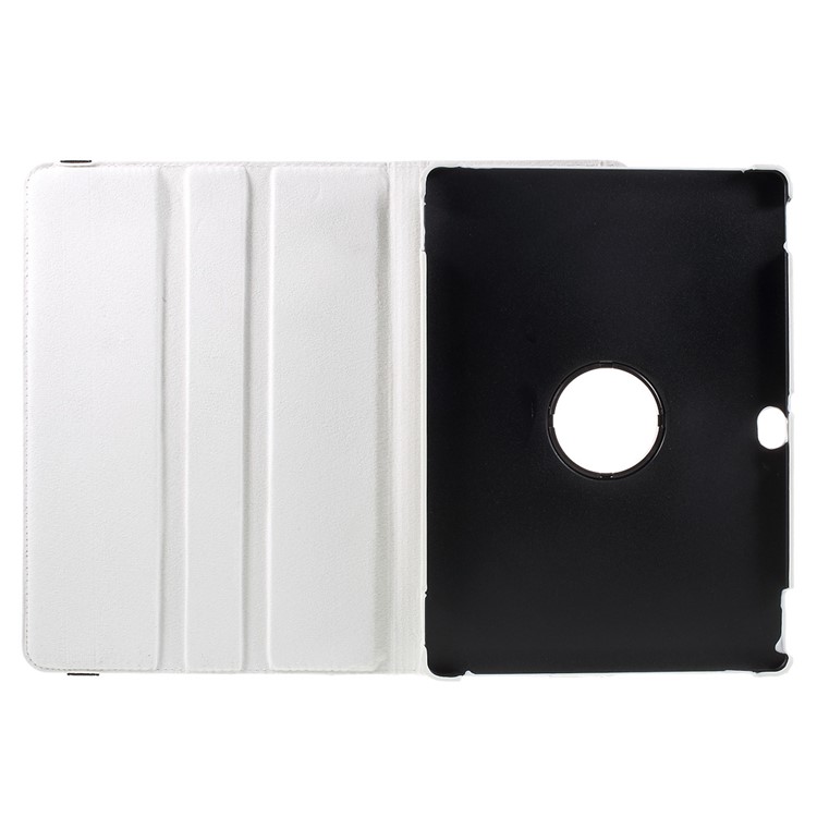 Litchi Skin Leather Cover with 360 Degree Rotating Stand for Huawei MediaPad M2 10.0 - White-9