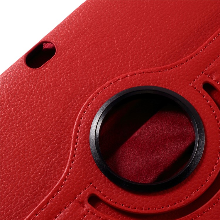 Litchi Skin Leather Case Cover with 360 Degree Rotating Stand for Huawei MediaPad M2 10.0 - Red-11