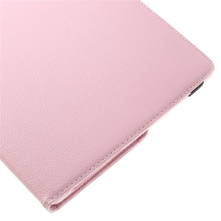 Litchi Skin PU Leather Case with 360 Degree Rotating Stand for Huawei MediaPad M2 10.0 - Pink-10
