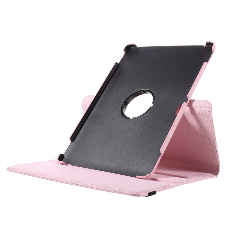 Litchi Skin PU Leather Case with 360 Degree Rotating Stand for Huawei MediaPad M2 10.0 - Pink-7