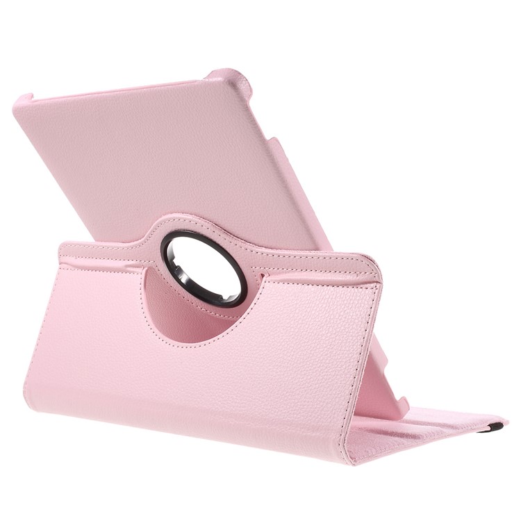 Litchi Skin PU Leather Case with 360 Degree Rotating Stand for Huawei MediaPad M2 10.0 - Pink-8