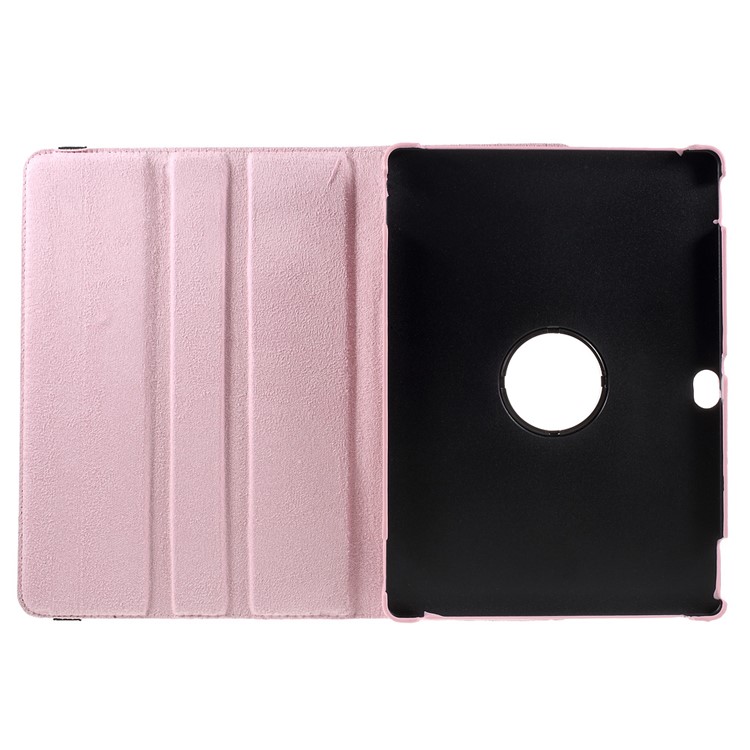 Litchi Skin PU Leather Case with 360 Degree Rotating Stand for Huawei MediaPad M2 10.0 - Pink-9
