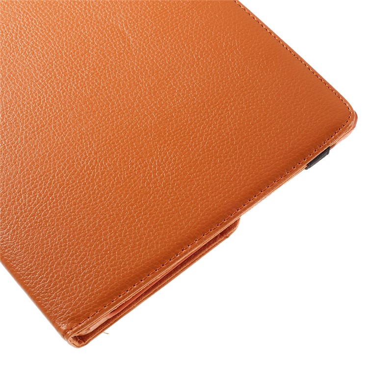 Litchi Skin Leather Case with 360 Degree Rotating Stand for Huawei MediaPad M2 10.0 - Orange-10