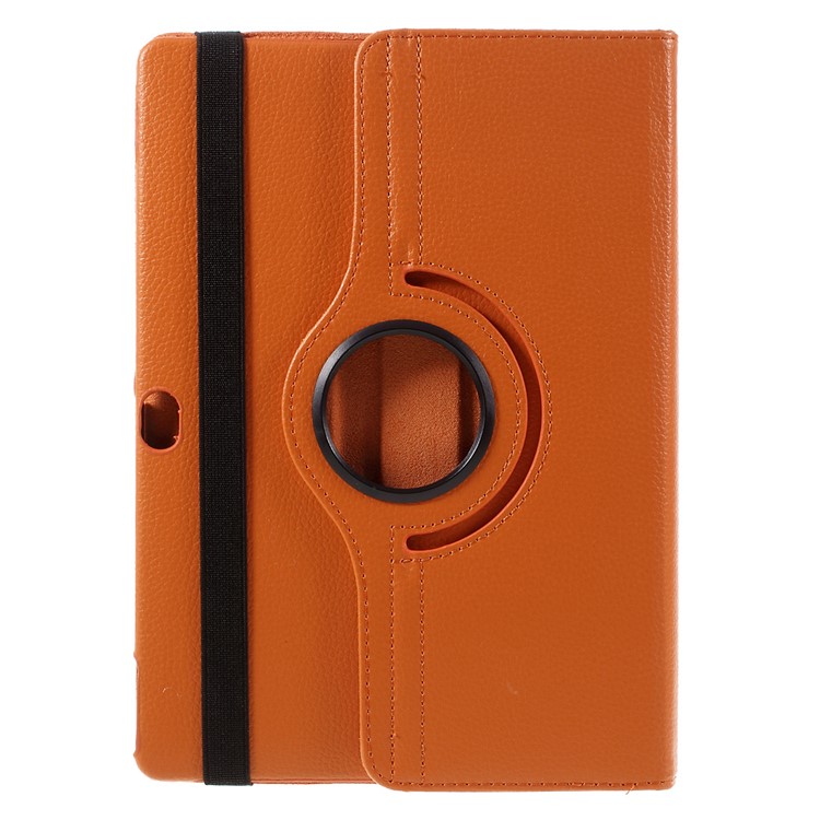 Litchi Skin Leather Case with 360 Degree Rotating Stand for Huawei MediaPad M2 10.0 - Orange-3