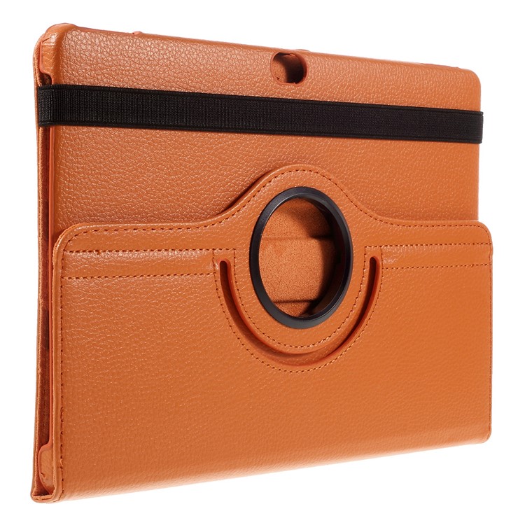 Litchi Skin Leather Case with 360 Degree Rotating Stand for Huawei MediaPad M2 10.0 - Orange-4