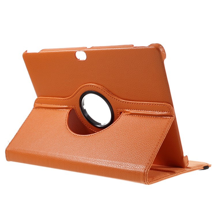 Litchi Skin Leather Case with 360 Degree Rotating Stand for Huawei MediaPad M2 10.0 - Orange-6