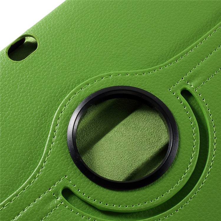 Litchi Skin Leather Protective Case with 360 Degree Rotating Stand for Huawei MediaPad M2 10.0 - Green-11