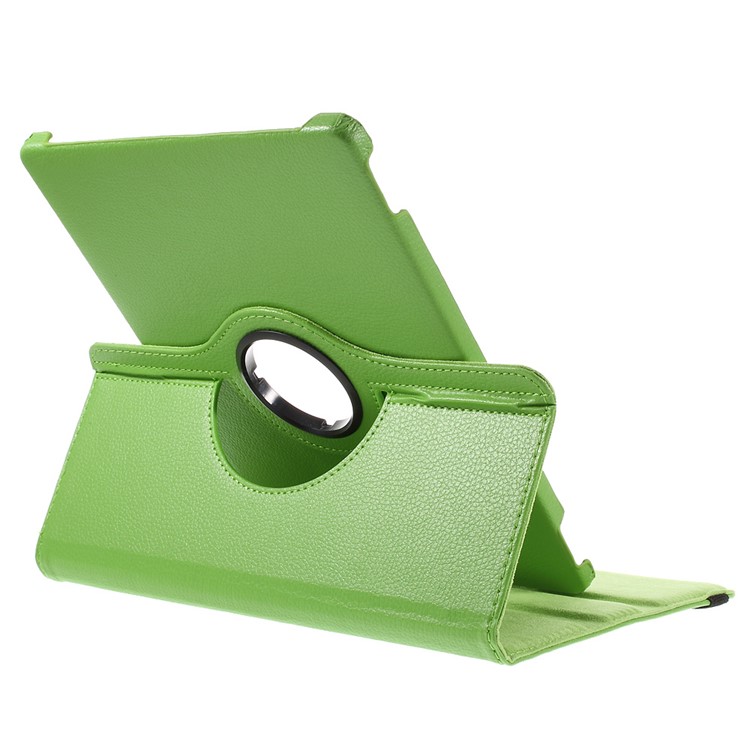 Litchi Skin Leather Protective Case with 360 Degree Rotating Stand for Huawei MediaPad M2 10.0 - Green-8