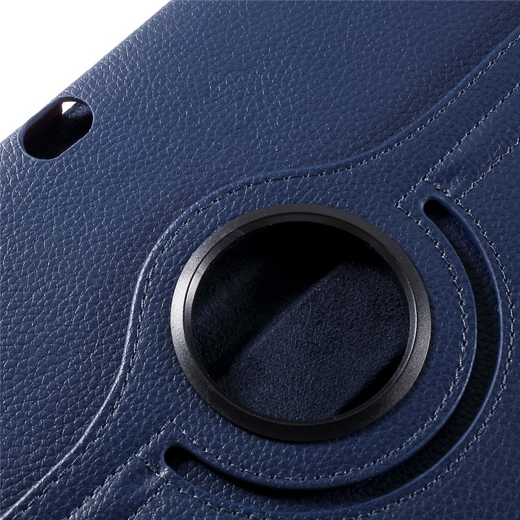 Litchi Skin Leather Case with 360 Degree Rotating Stand for Huawei MediaPad M2 10.0 - Dark Blue-11