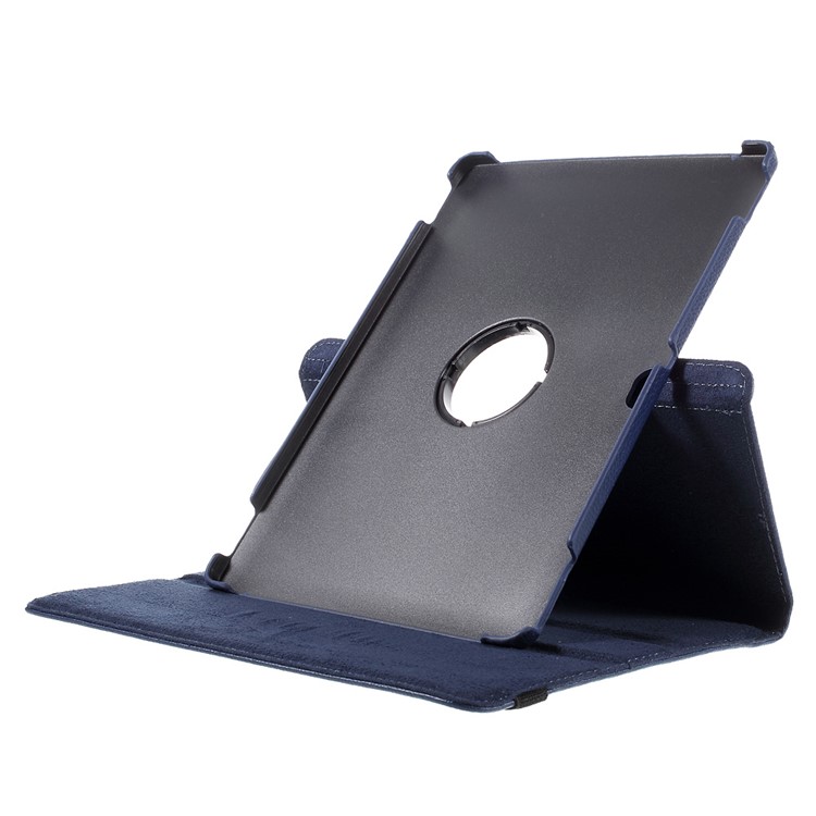 Litchi Skin Leather Case with 360 Degree Rotating Stand for Huawei MediaPad M2 10.0 - Dark Blue-7