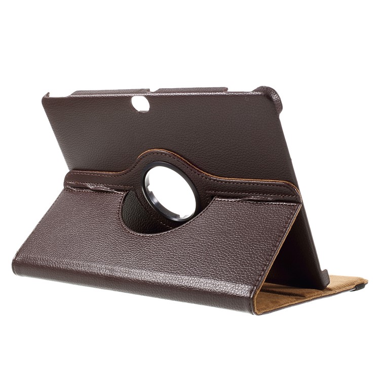 Litchi Skin 360 Degree Rotating Stand Leather Cover for Huawei MediaPad M2 10.0 - Coffee-6