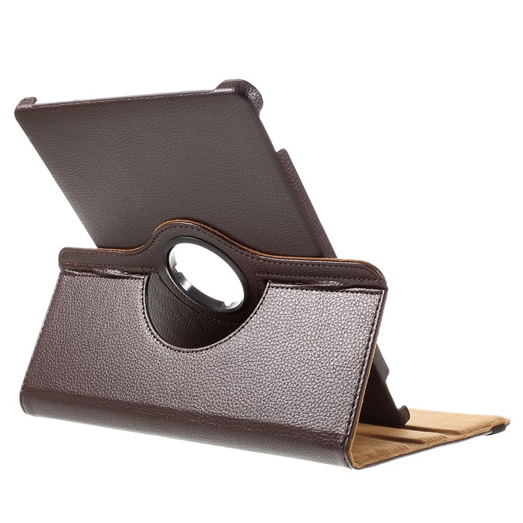 Litchi Skin 360 Degree Rotating Stand Leather Cover for Huawei MediaPad M2 10.0 - Coffee-8