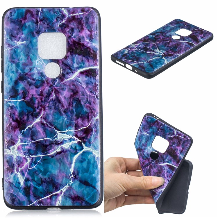 Pattern Printing Embossed TPU Case for Huawei Mate 20 - Marble Texture-1