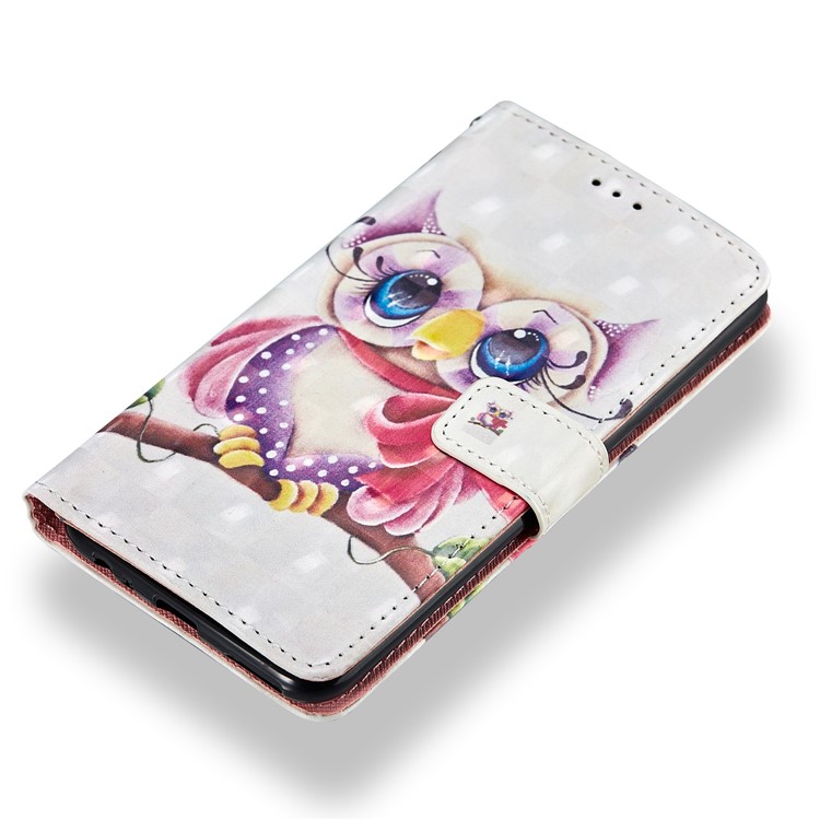 Pattern Printing Light Spot Decor Stand Leather Wallet Case for Huawei Mate 10 Lite / nova 2i / Maimang 6 / Honor 9i (India) - Owl-5