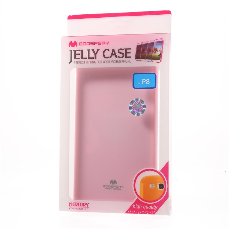 MERCURY GOOSPERY Flash Powder TPU Back Case for Huawei Ascend P8 - Pink-6