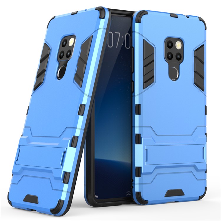Cool Guard Kunststoff + TPU Hybrid Zurück Fall Mit Kickstand Für Huawei Mate 20 - Baby Blau-1