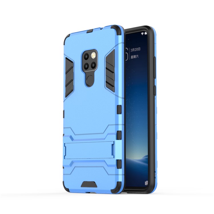 Cool Guard Kunststoff + TPU Hybrid Zurück Fall Mit Kickstand Für Huawei Mate 20 - Baby Blau-2
