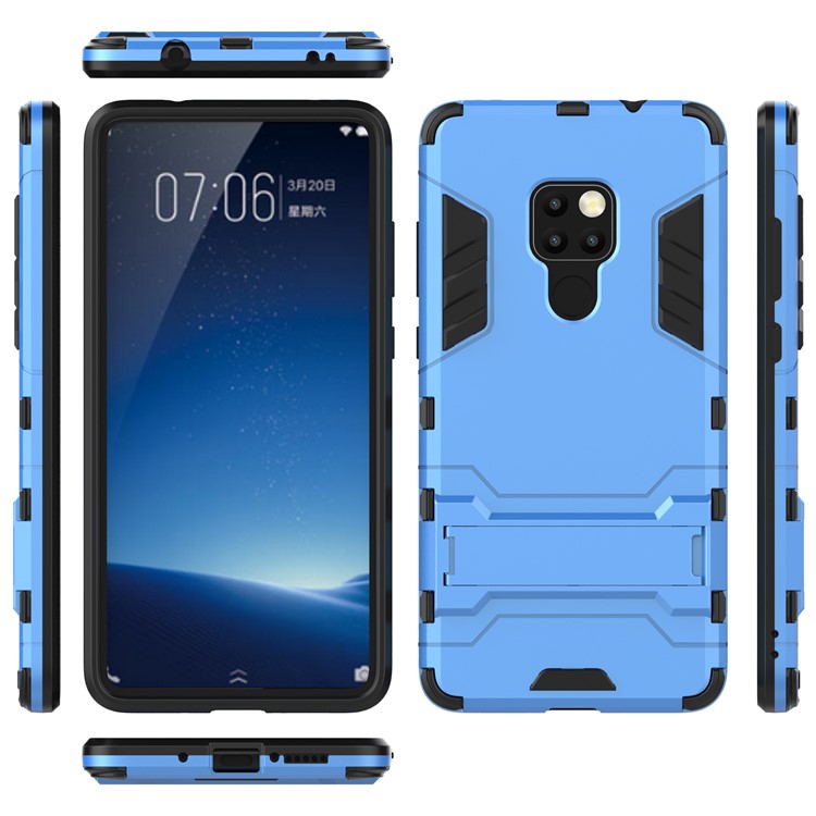 Cool Guard Kunststoff + TPU Hybrid Zurück Fall Mit Kickstand Für Huawei Mate 20 - Baby Blau-4