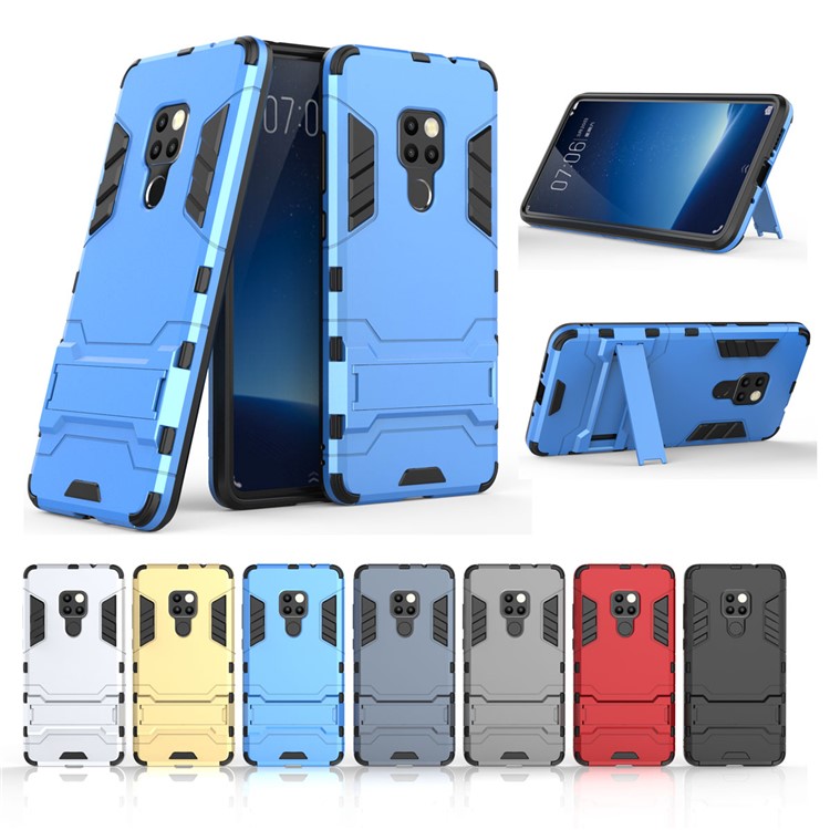 Cool Guard Kunststoff + TPU Hybrid Zurück Fall Mit Kickstand Für Huawei Mate 20 - Baby Blau-5