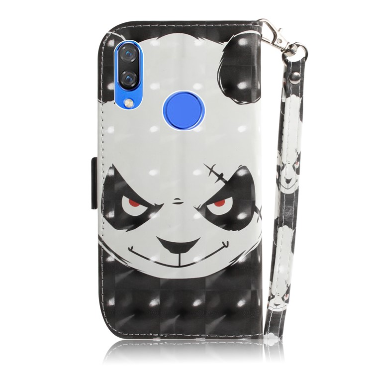 Pattern Printing Wallet Stand Leather Flip Case for Huawei nova 3 - Angry Panda-3