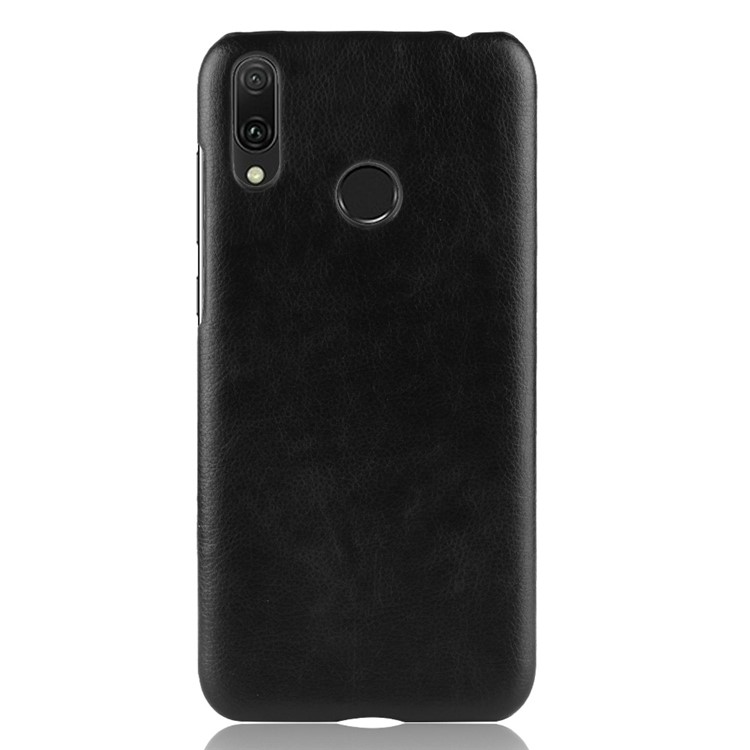 Litchi Texture PU Leather Coated Plastic Mobile Case for Huawei Y9 (2019) / Enjoy 9 Plus - Black-2