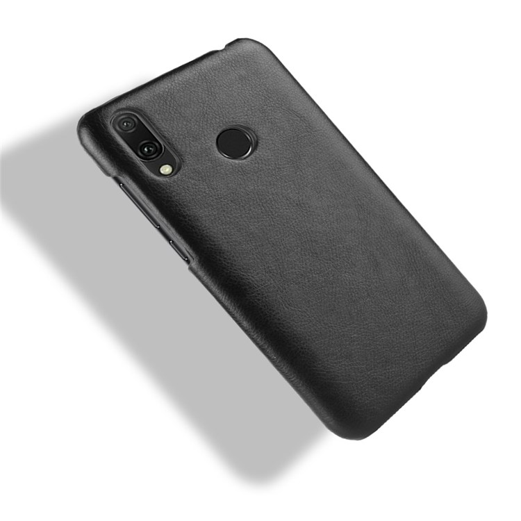 Litchi Texture PU Leather Coated Plastic Mobile Case for Huawei Y9 (2019) / Enjoy 9 Plus - Black-4