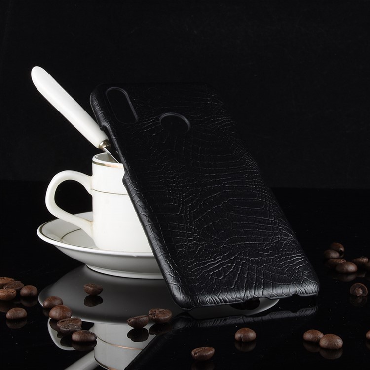 Crocodile Texture PU Leather Coated PC Phone Case for Huawei Y9 (2019) / Enjoy 9 Plus - Black-4