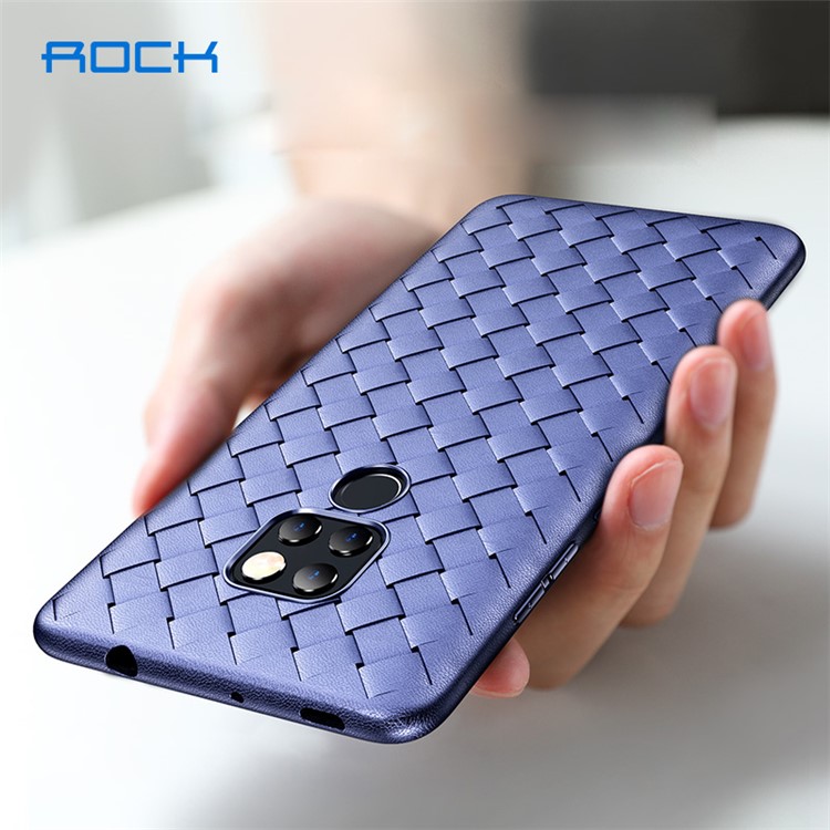 ROCK Woven Pattern Heat Dissipation TPU Shell for Huawei Mate 20 - Blue-3