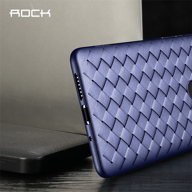 ROCK Woven Pattern Heat Dissipation TPU Shell for Huawei Mate 20 - Blue-4